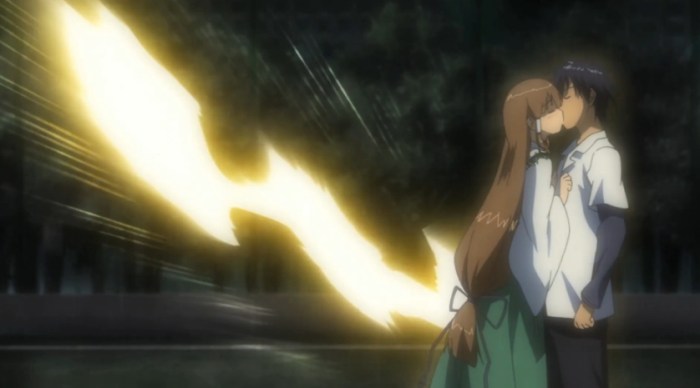 Yuri helps Godou reform his "sword".