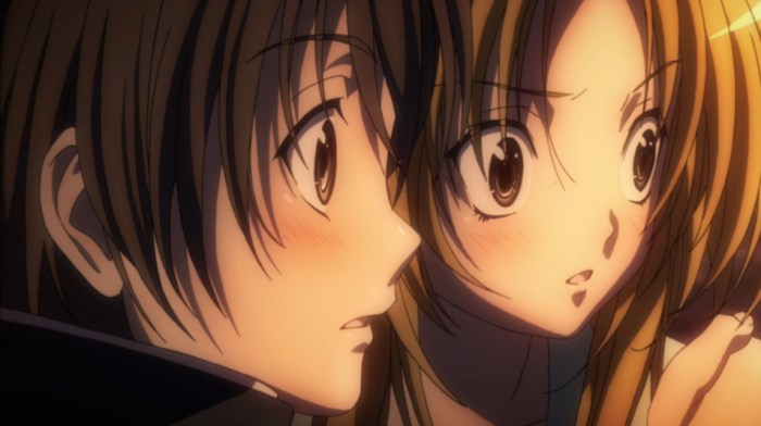 Caught trying to steal a kiss from Nobuna; prettiest girl in Japan.