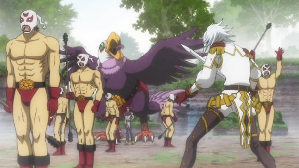 Yes that is giant bird surrounded by almost naked men Yes that is giant bird surrounded by almost naked men