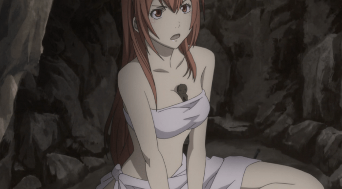 Apparently to make up for last week, we get a lengthy fanservice scene that starts to border on creepy.