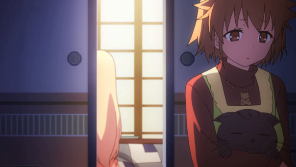 Not even hugging the kitty can make Misaki feel better.