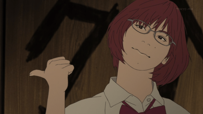 Even when she is genuinely upset she smirks like a madman.