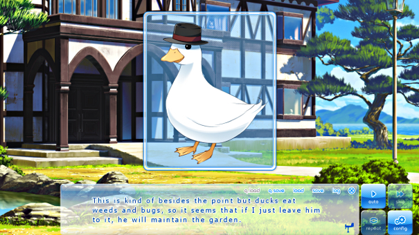 I have to admit to being a bit jealous. I want a spiffy gardener duck.