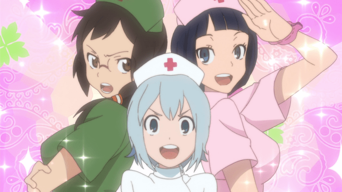 Apparently, Kotoha is an army nurse now.