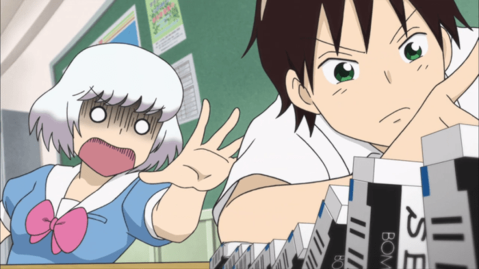 The frustration turns her hair white.