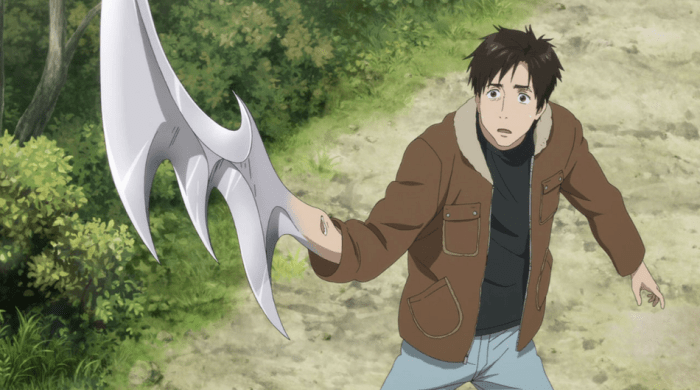 Migi has horrible taste in weapons design. parasyte7c