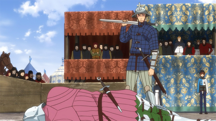 (Galfa is utilizing a legitimate medieval sword fighting technique known as mordhau, primarily utilizing the pommel to strike bones and get through armor. --Gee) roundup_05_3