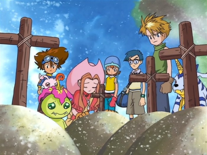 Pretty unusual to see cross graves in a Japanese show DAA606